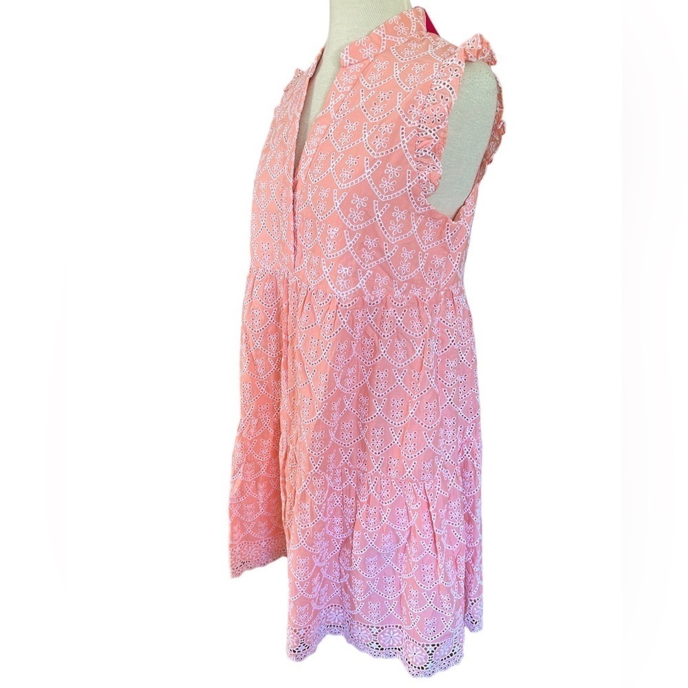 LILLY PULITZER Large Briela Peach Hyacinth Floral Arch Eyelet Dress - Picture 9 of 16